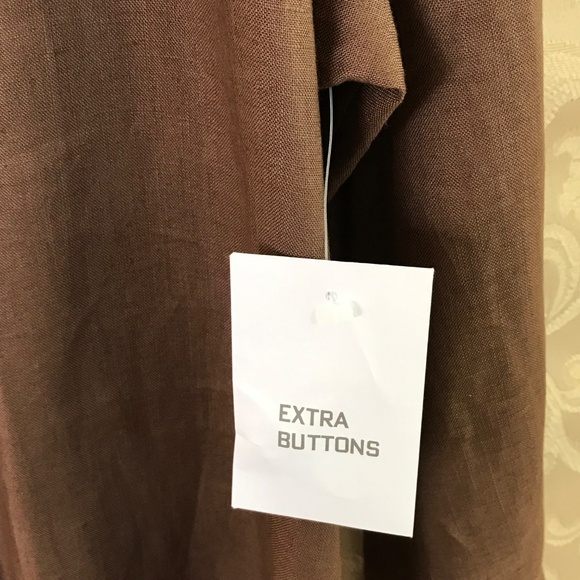 COLDWATER CREEK Linen Tunic Brown Long Sleeve Duster Jacket Women’s Plus Size 24 - Picture 9 of 16